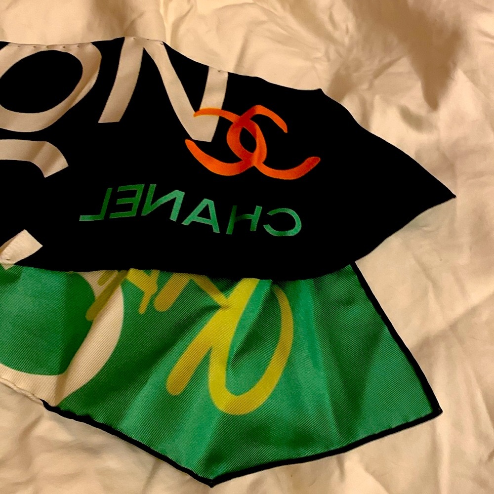 Authentic limited edition rare and collectible Chanel scarf. Must have. Silk